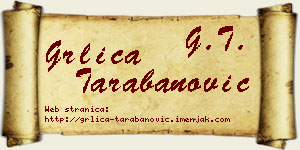 Grlica Tarabanović vizit kartica